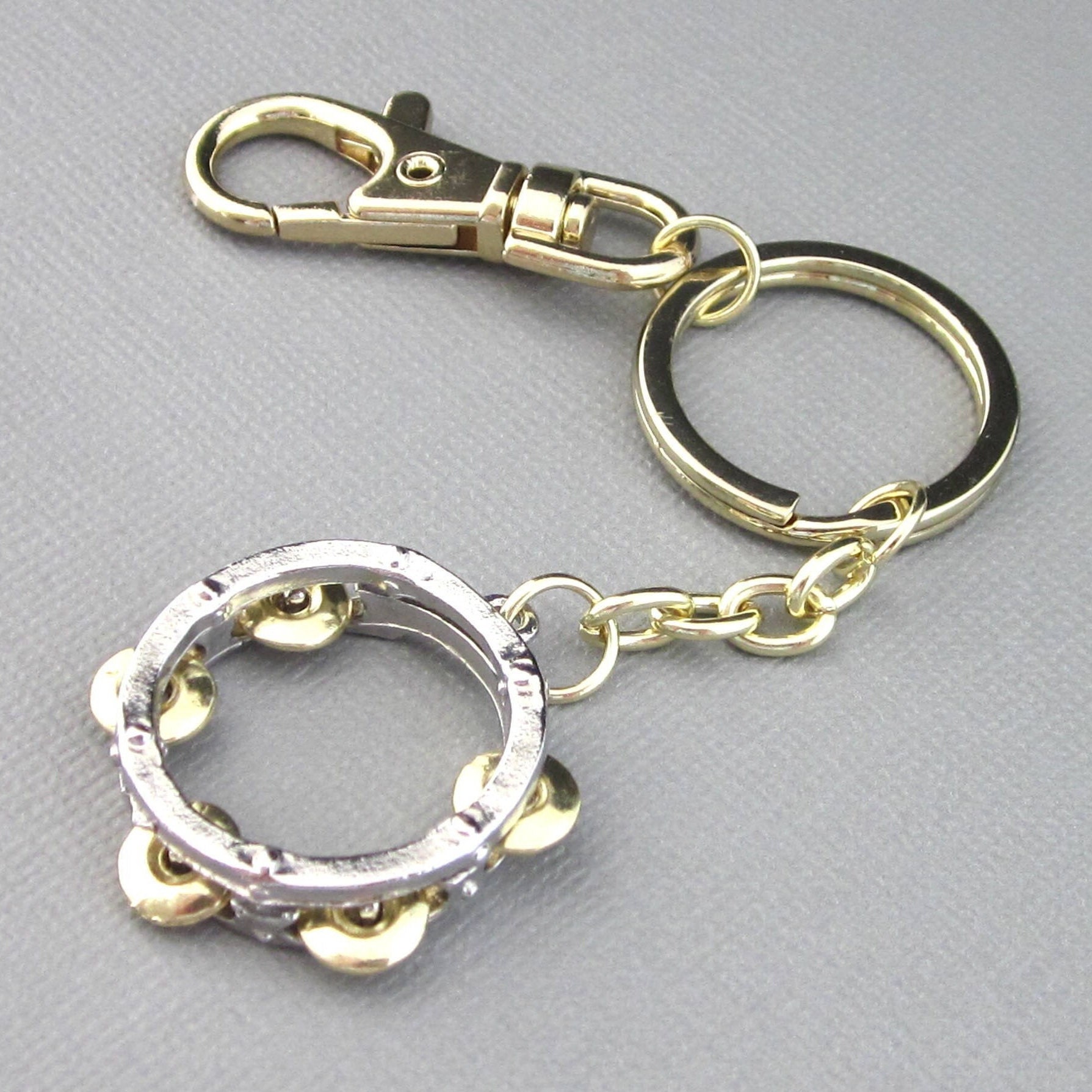 Repurposed Upcycled Keychain Wristlet Keyring Key Fob Gray - $25 - From  Aspen