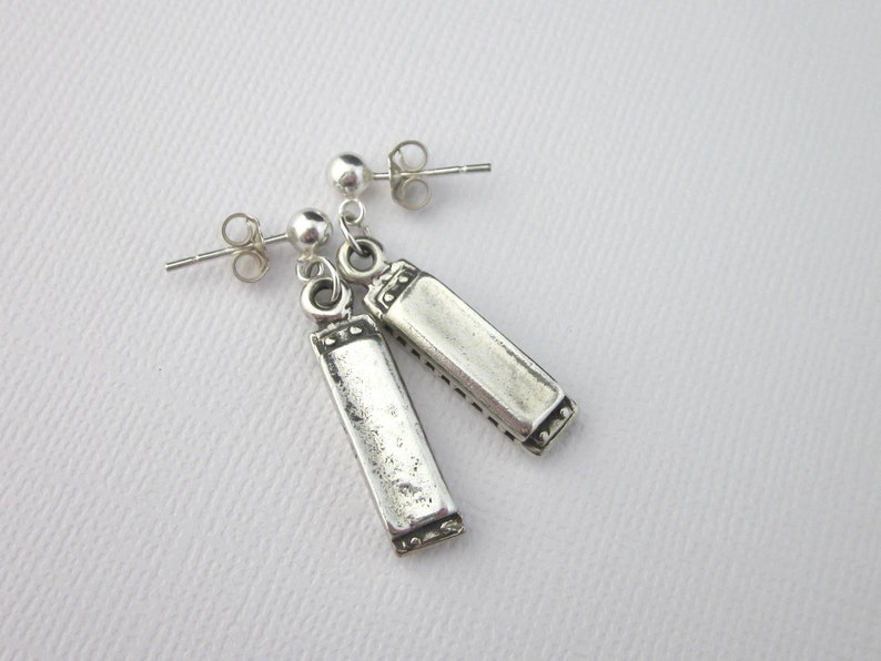 Sterling Silver Harmonica Earrings With Gift Box French Harp Earrings Blues Harp Earrings Musical Instrument Earrings Post And Clutch Earrings Jewelry Valresa Com