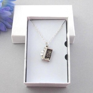 Sterling Silver Upright Piano Necklace, Charm With Chain, Spinet Console Piano Pendant, Studio Piano Necklace, Recital Gift, Graduation Gift