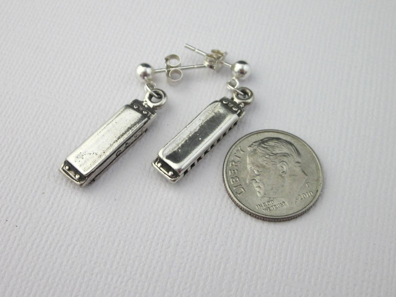 Sterling Silver Harmonica Earrings With Gift Box French Harp Earrings Blues Harp Earrings Musical Instrument Earrings Post And Clutch Earrings Jewelry Valresa Com