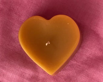 Hand Poured Large Heart - 100% Pure USA Beeswax