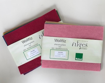 Felt Sheets, pack with 6 pieces, strong colors or pastel shades