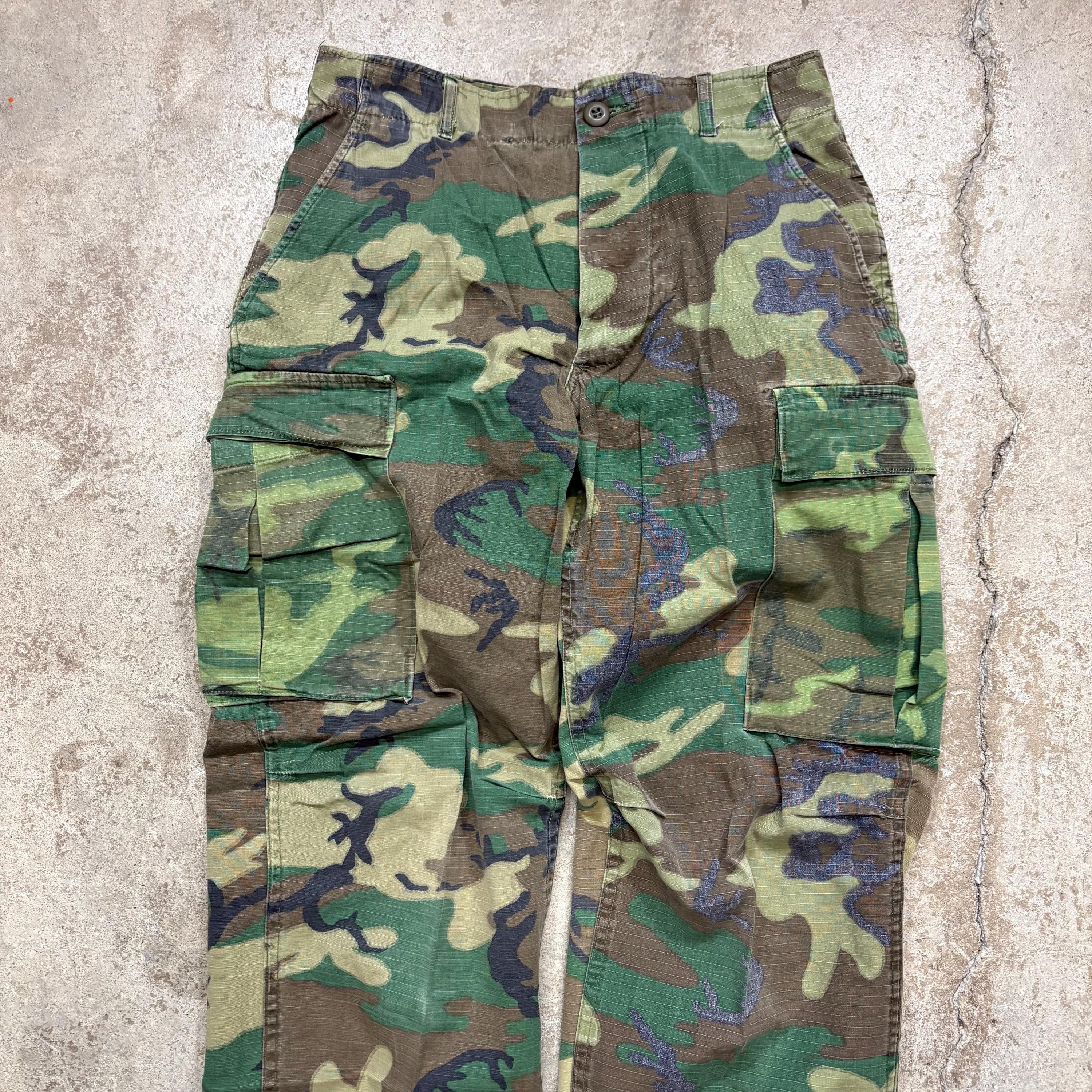 Vintage 1970s USMC ERDL Camo Cotton Poplin Ripstop Cargo Fatigue