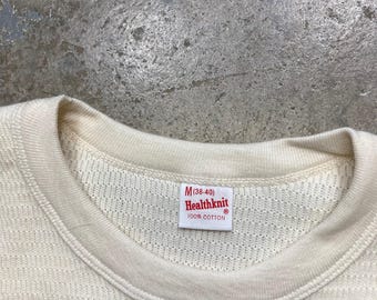 60s vintage HEALTHKNIT SEATTLE スウエット L Vintage 1960s Healthknit All Cotton Thermal Short Sleeve