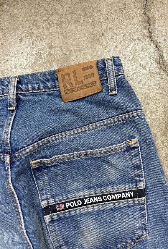 Vintage 90s Polo Ralph Lauren Jeans Co Blue Cotton Denin High