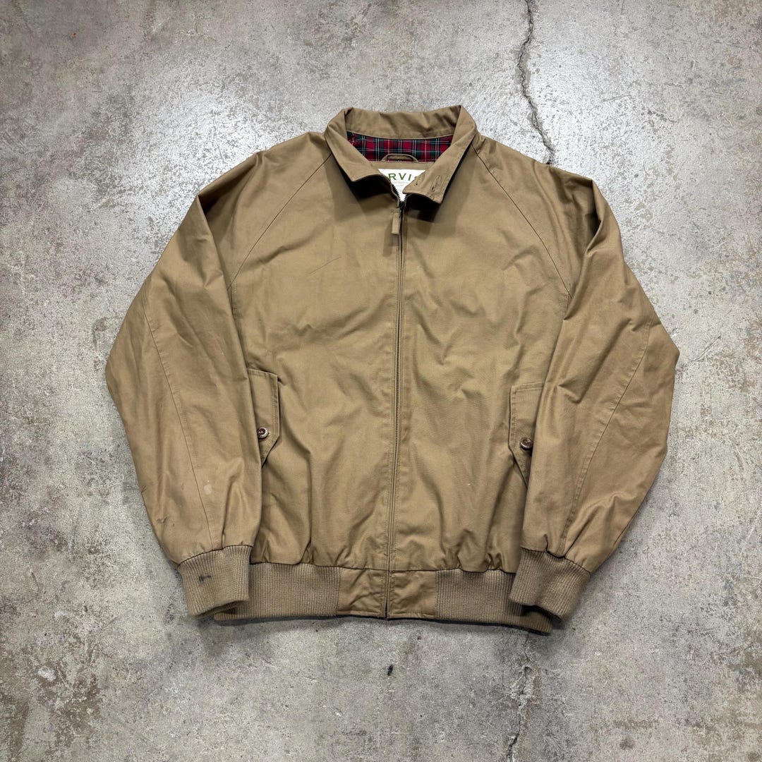 Orvis Tan Cotton Harrington Jacket Men's Medium