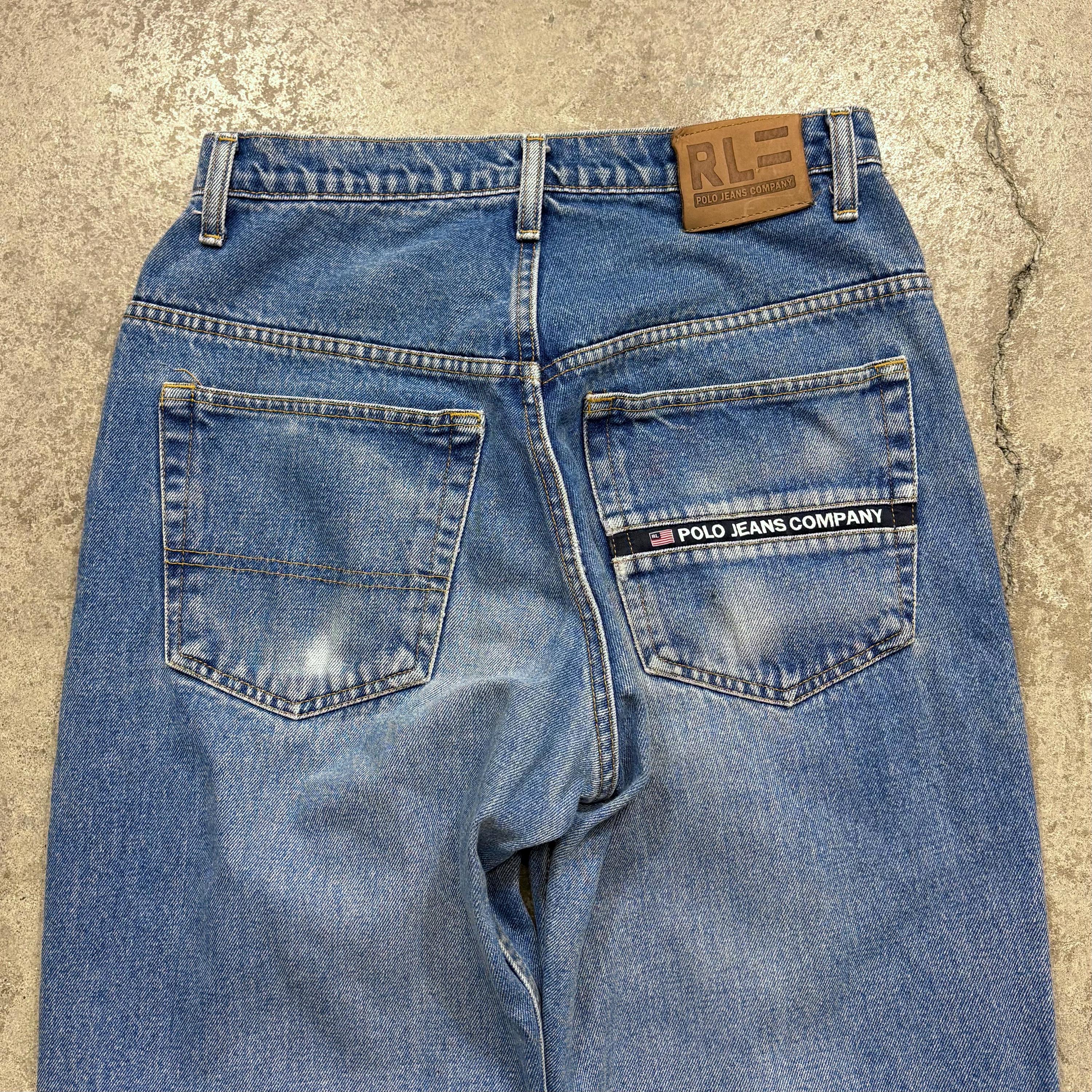 Vintage 90s Polo Ralph Lauren Jeans Co Blue Cotton Denin High
