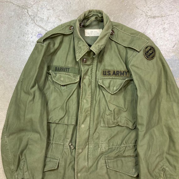 Vintage 1950s M-51 US Army OG Cotton Field Jacket Sz Small