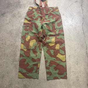 Vintage 1960s 70s Italian Army San Marco Camo Overalls Sz Large-xl