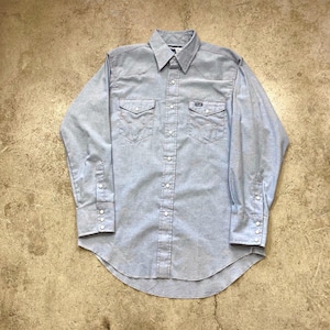 Vintage 1980's Big Mac Chambray Shirt 2XL Blue Short Sleeve
