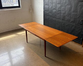 Vintage 1960s Axel Christensen Danish Teak Extending Dining Table