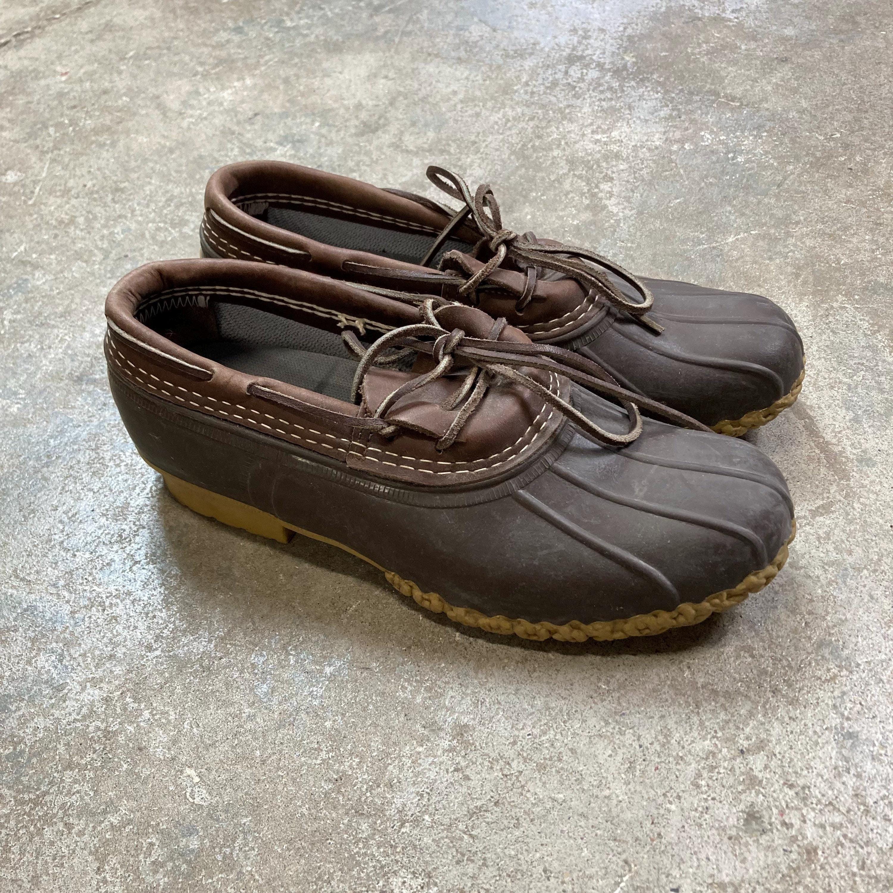 L.L. Bean Men\'s Tan and Black Rain Boots LL Bean Leather Bean Boots Classic Duck Rain Boots Women main image 2