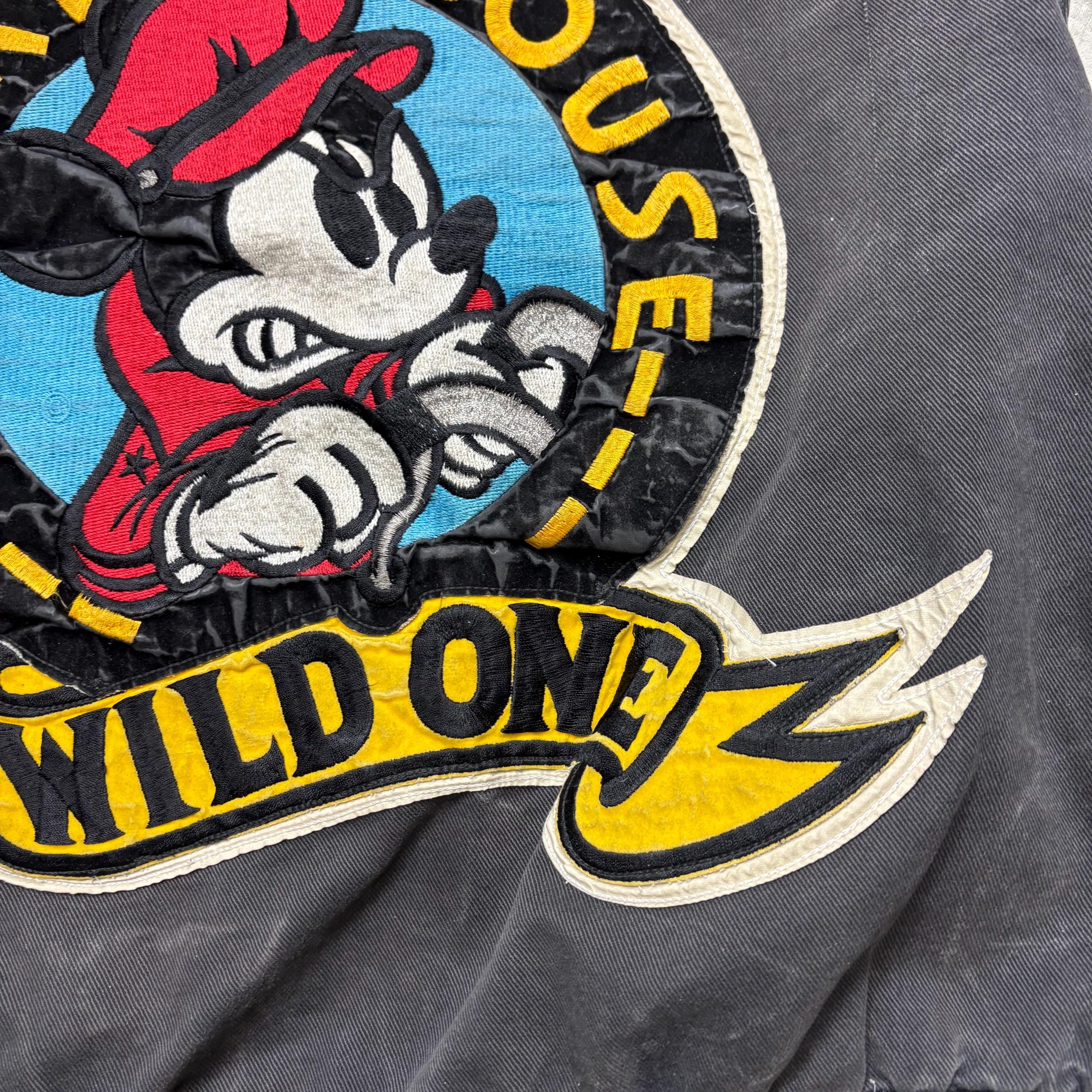 ミッキーマウス レザージャケット WILD ONE Leather Moto Mickey Mouse Jacket