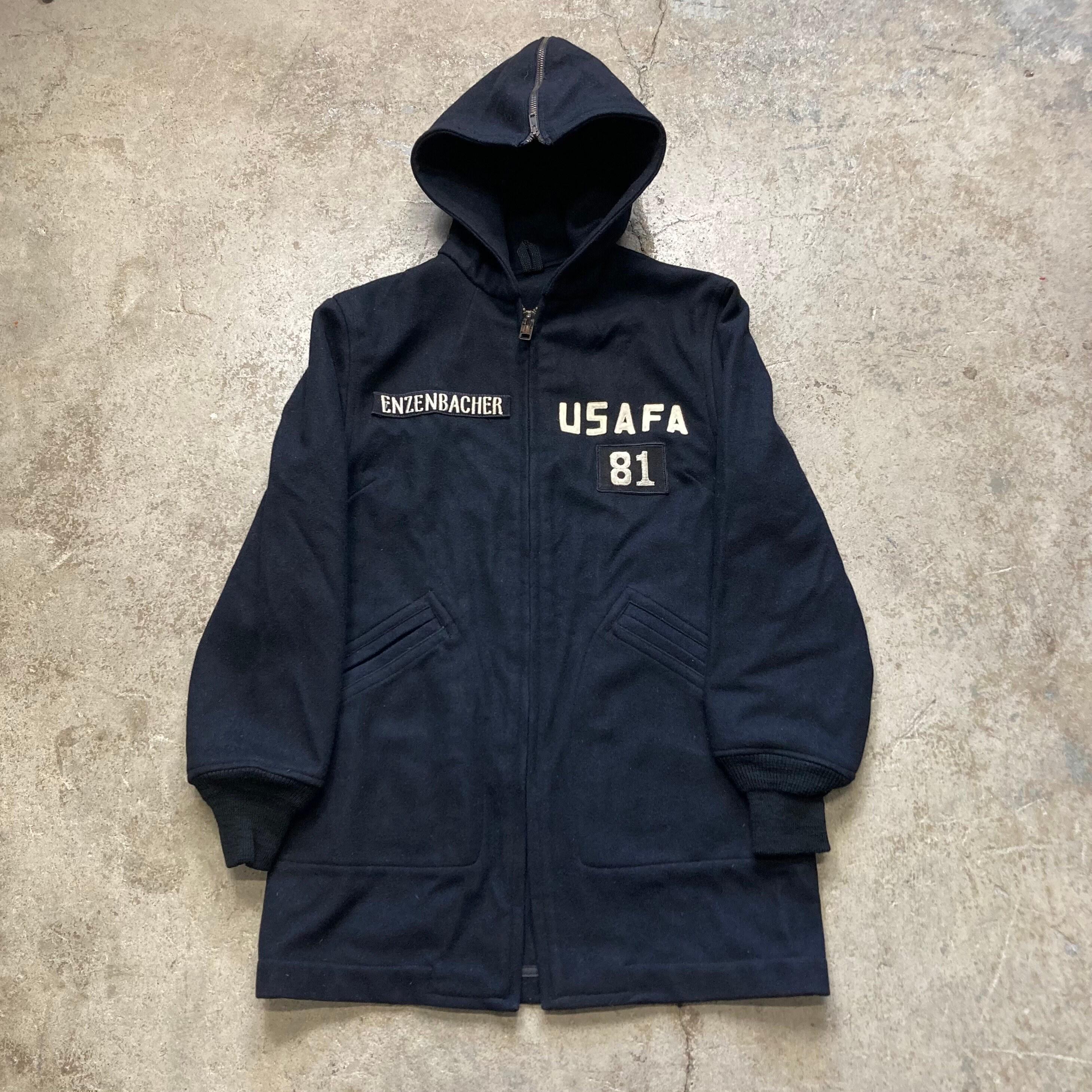 Vintage 1970s 80s USAF Academy USAFA Black Wool Cadet Parka