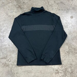 Vintage 1990s Ralph Lauren Polo Sport Black Embroidered Turtleneck 