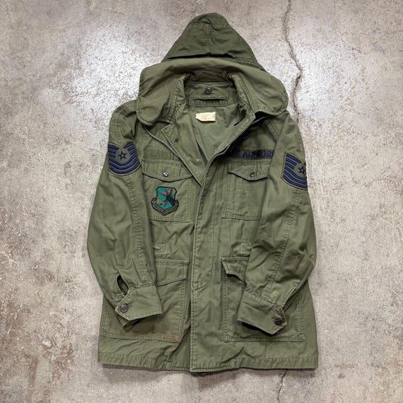 Vintage 1960s USAF OG Cotton Field Jacket Sz Small Re… - Gem