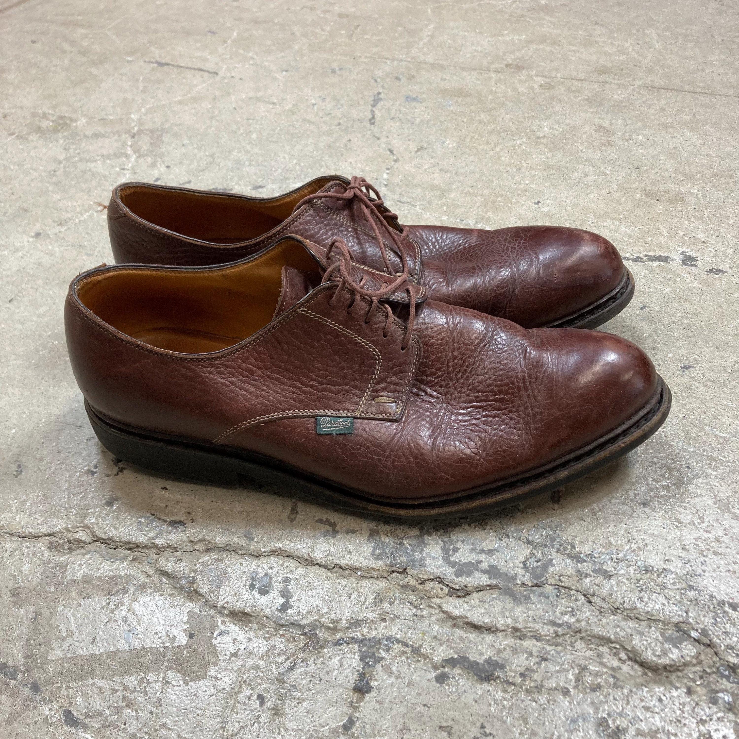 Paraboot Brown Leather Shoes Men