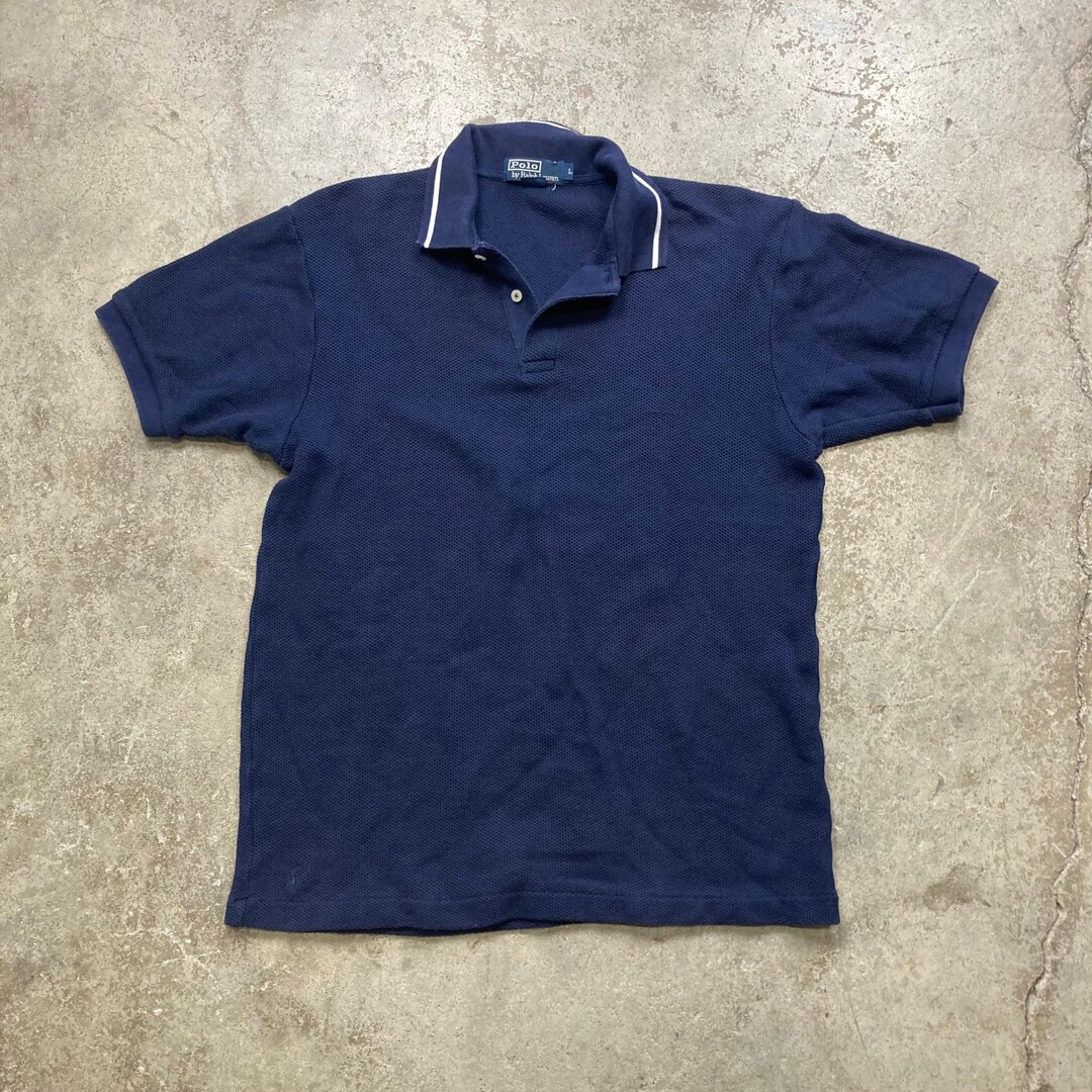 1990's Polo Ralph Lauren ネイビー ダウンジャケット Vintage 1990s Polo Ralph Lauren Navy Blue Red Gold Pullover Nylon