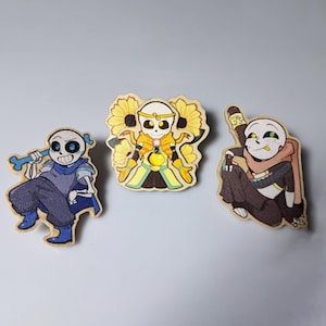 UT AU Wooden Pins 2” (Dream, Ink, Swap Sans)
