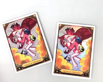 Cartão colecionável de Hazbin Hotel Lucifer, inspirado em Quack Dreams e Hellaverse, feito por fãs.
