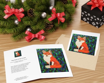 Red Fox Art Card, Blank Greeting Card, Birthday Card, Thank you Card, Forest Card, Fox, Wildlife Card, Nature Inspired Card, Woodland Card
