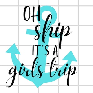 Girls Trip SVG | Cruise SVG Design for Cricut & Silhouette | Personalized Vacation Digital File for DIY Crafts and Gifts