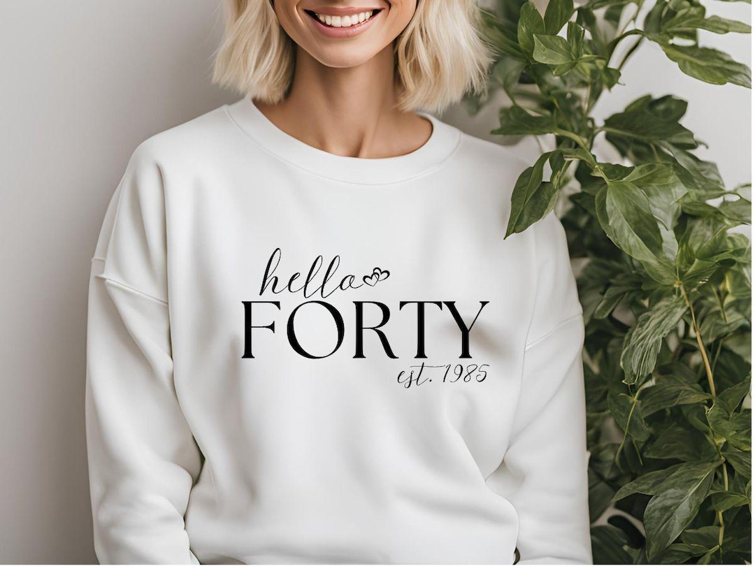 Forty SVG | Hello Forty SVG Design for Cricut & Silhouette | 40th ...