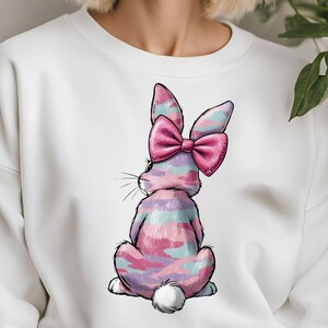 Girls Easter PNG | Happy Easter PNG|  Rabbit Clipart | Camo Bunny Digital Download|  Cute Bunny PNG Easter Sublimation