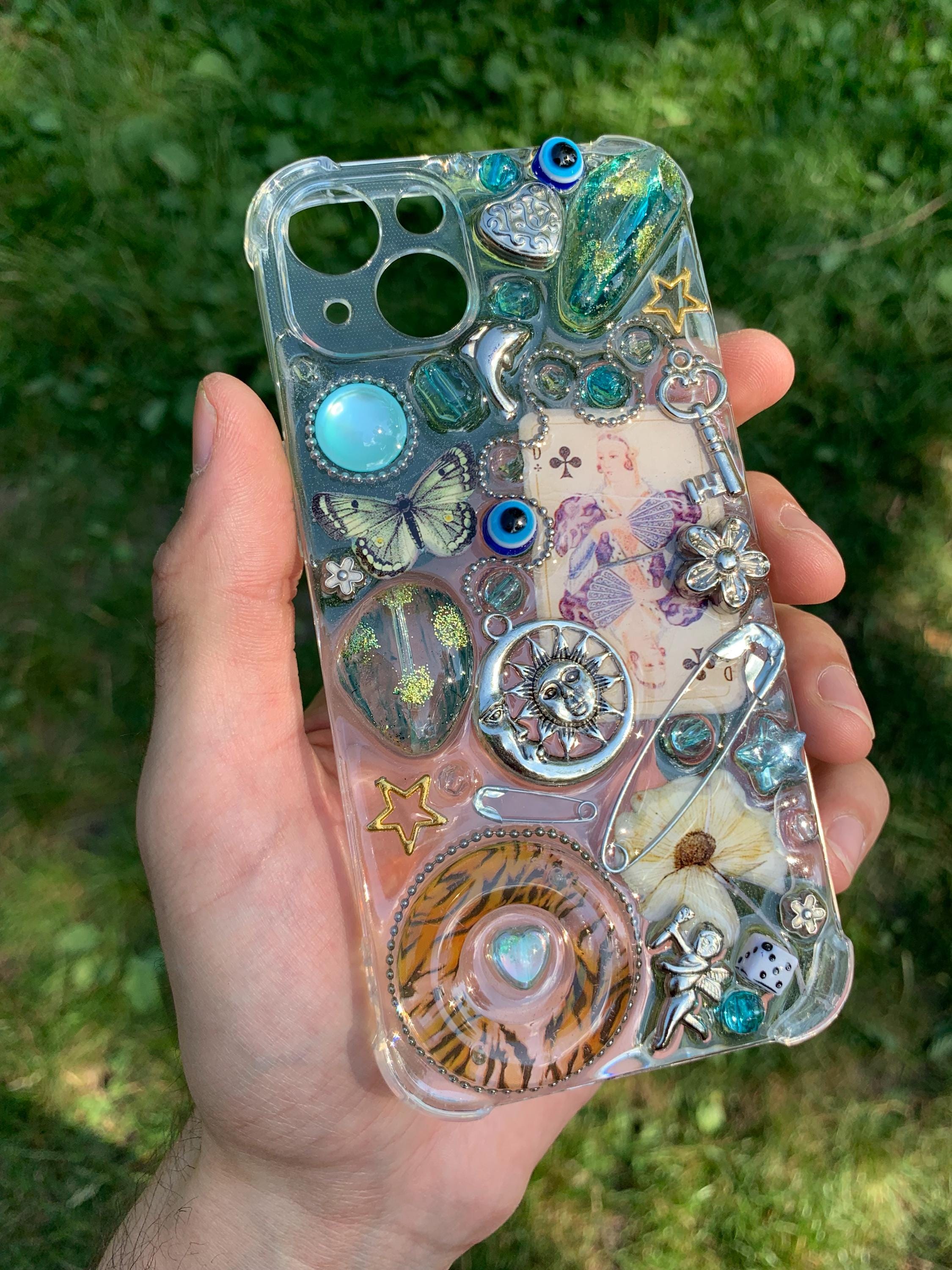 Handmade Phone Case Made With Epoxy Resin “aquamarine” for