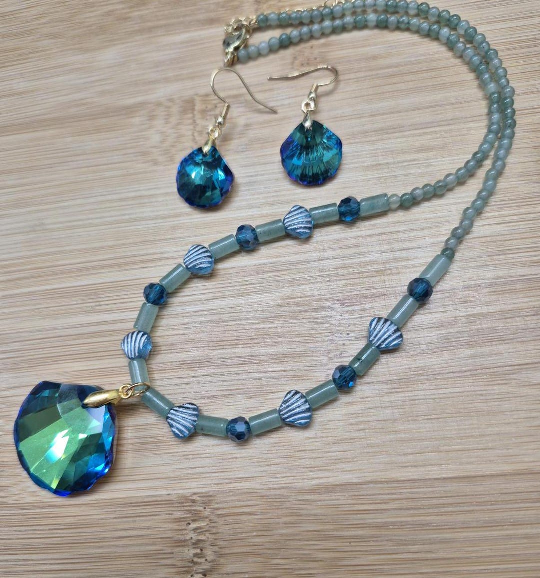 The Florida Collection: Swarovski Shell Necklace Set - Etsy