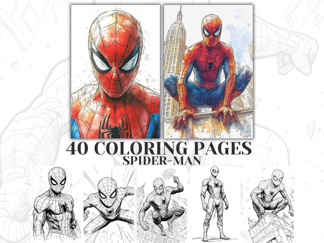 40 Coloring Pages Spider-man, Coloring Sheets With Spider Man Hero ...