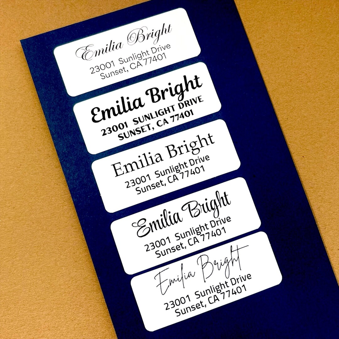 Personalized Return Address Labels: Custom Mail Name Waterproof ...