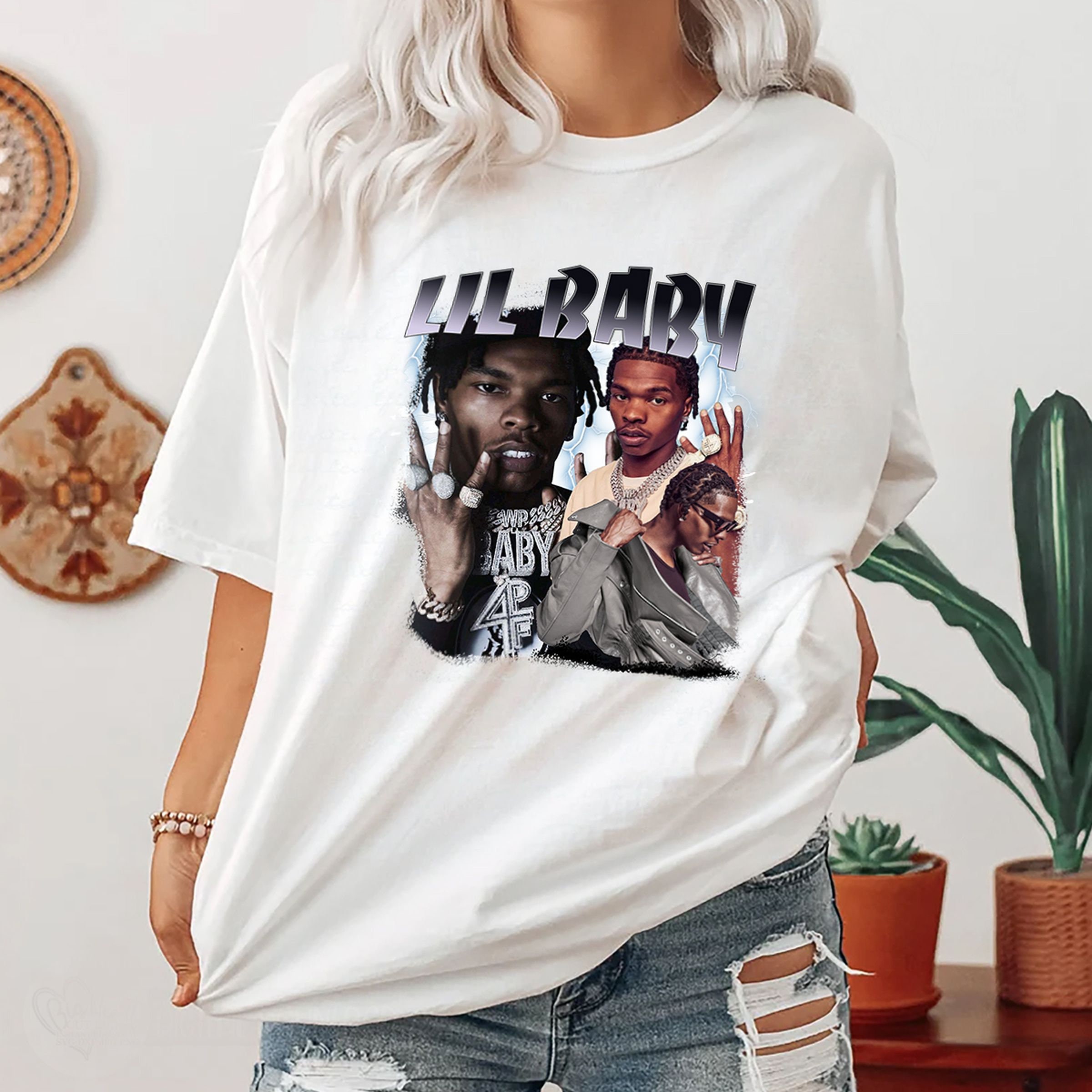 Discover Lil Baby Vintage 90er Jahre Rapper Hip Hop T-Shirt