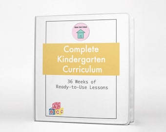 Currículo de Educação Domiciliar para o Jardim de Infância | Kit de Aprendizagem Completo de 36 Semanas