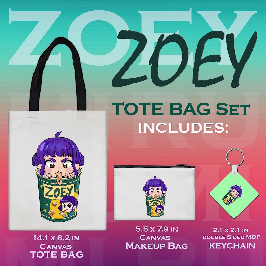 Tote Bag Set With Matching Keychain and Pouch - Etsy