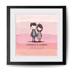 Custom Cartoon Portrait from Photo, Personalized Couple Cartoon, Digital Couple Illustration, Couple Cartoon Drawing, Couple Wedding Gift