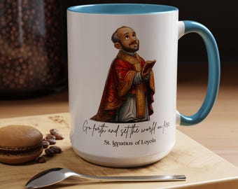 Saint Ignatius of Loyola Mug, Catholic Gift, Faith-Inspired Coffee Cup