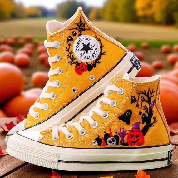 Orange Converse Embroidered Yellow Converse Parkway Floral Yellow Top