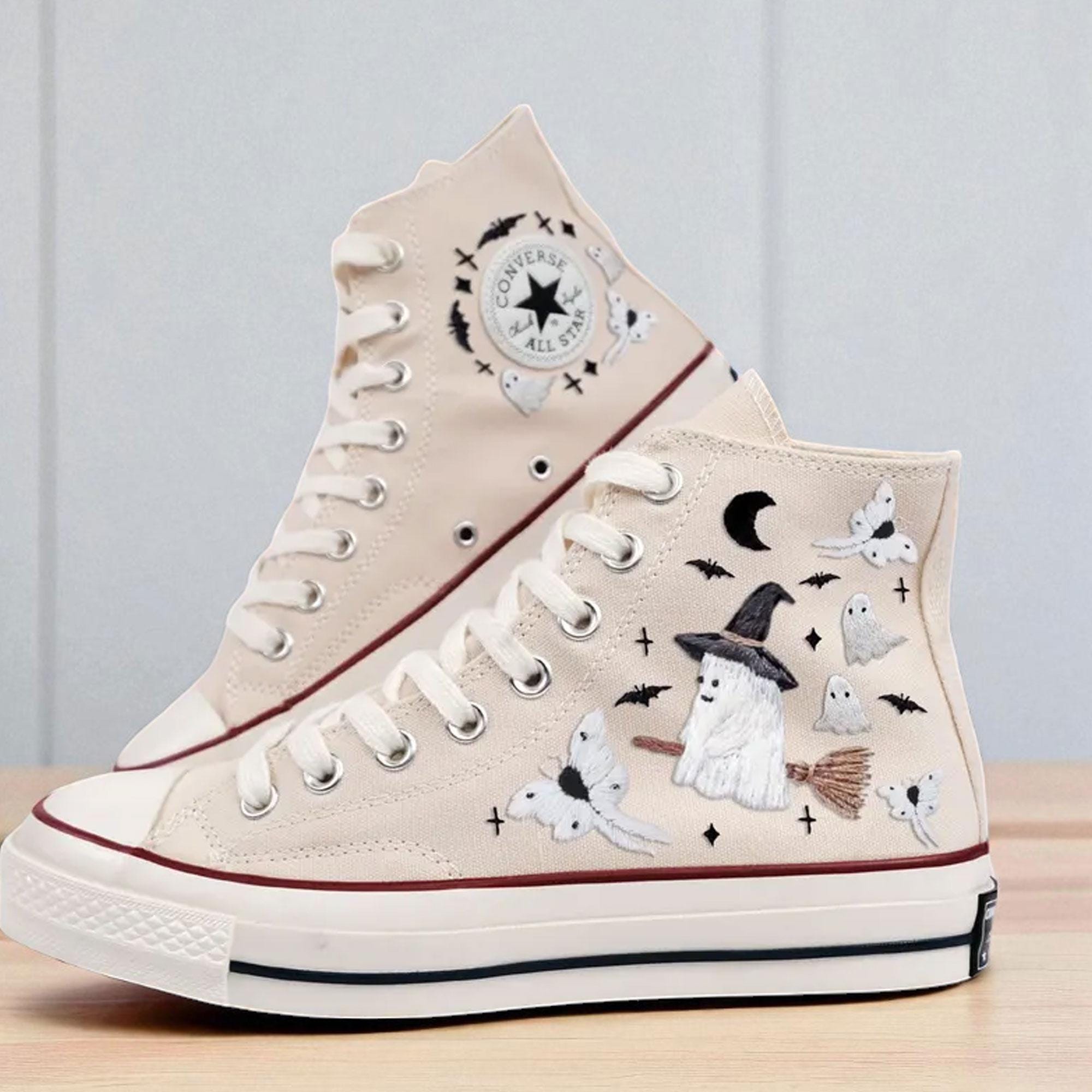 コンバース　Halloween Custom Halloween Converse Embroidery Sneakers - Spooky