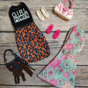 Barbie Größe Kleidung und Accessoires Barbie Größe Kleid Schuhe Geldbörse Handtasche Zubehör