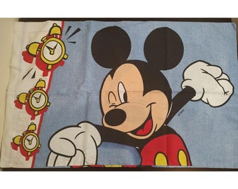 ヴィンテージ ディズニー ミッキーマウス ツインベッドシーツセット