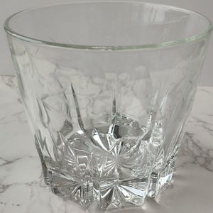 Vintage geätzte Glas Eiskübel 5,5 &quot;x 6&quot; sehr schwer schön 485