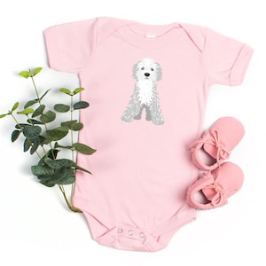 Sheep Dog Infant Bodysuit, Old English Sheep Dog Baby Gift, Sheep Dog Bodysuit, Dog Baby Shirt, Dog Bodysuit, Dog Lover Baby Shower Gift