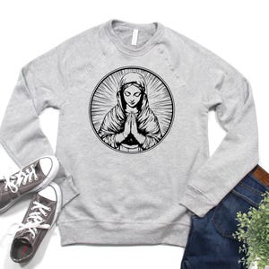 Virgin Mary T-Shirt, Virgin Mary Sweatshirt, Catholic T-shirt, Mother Mary Shirt, Faith Based Clothing, Spiritual T-shirt, Religious Tee