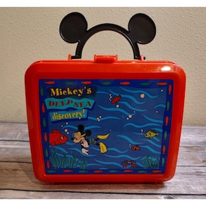 Disney Mickey&#39;s Deep Sea Discovery Plastic Lunch Box, Mickey Mouse Lunch Box 234