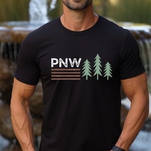 Pacific Northwest Crew Neck Sweatshirt, PNW, West Coast, Oregon, Washington State, Pine Tree, Unisex Sizing