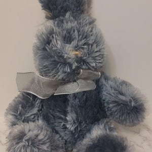 Dan Dee Gray Shaggy Bunny Straight Ears Easter Rabbit Plush Stuffed Toy B4