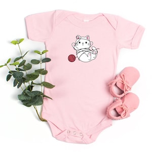 Tangled Yarn Kitty Bodysuit, Cat Baby Gift, Cat Lover Baby Gift, Cat Baby Bodysuit, Cat Sibling Bodysuit, Baby Shower Gift, Kitten bodysuit