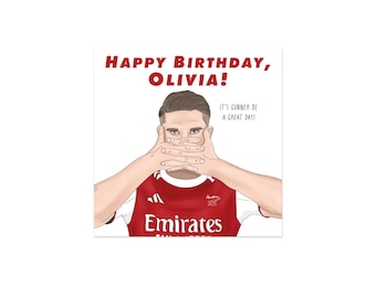 Viktor Gyökeres Inspired Personalised Football Birthday Card