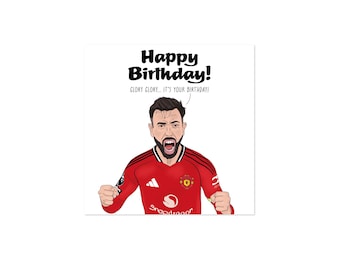 Bruno Fernandes Birthday Card | Manchester United Fan Gift